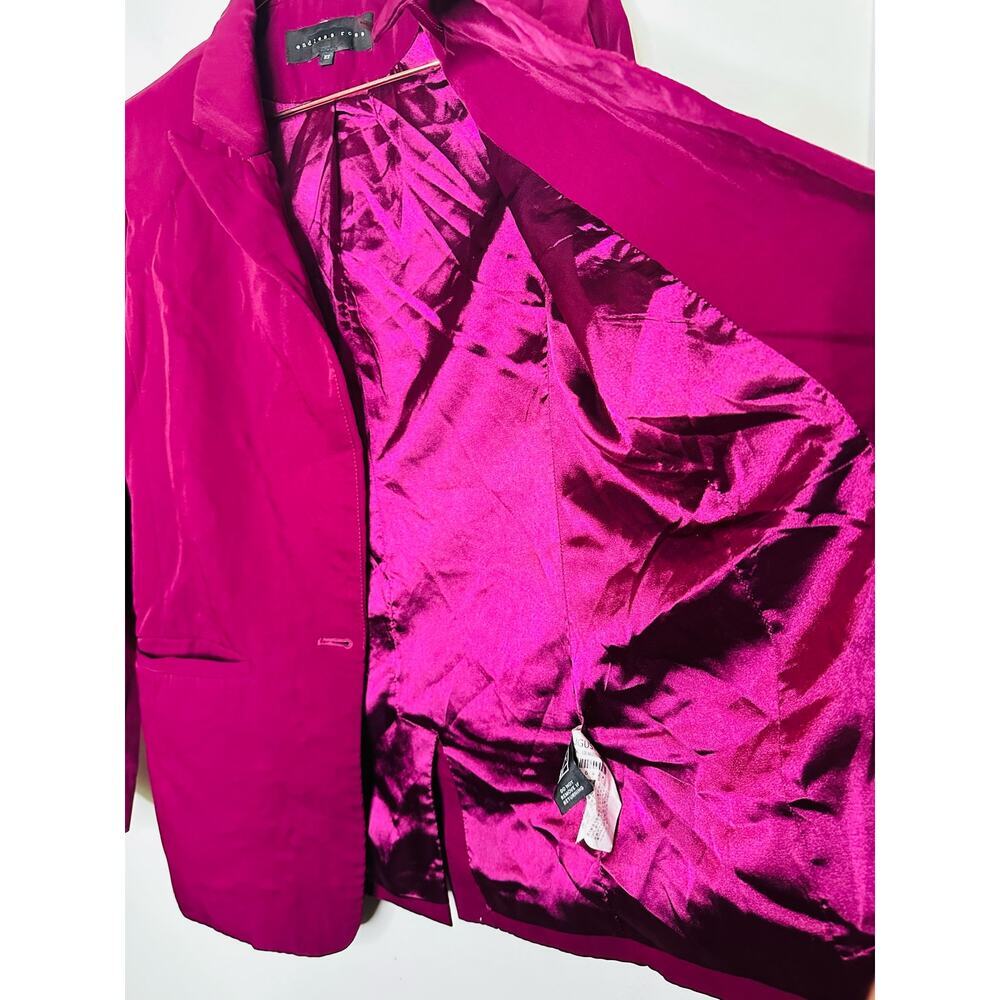 ENDLESS ROSE Purple Crepe Front Button Closure Jacket Blazer Size Extra Small - Picture 9 of 9